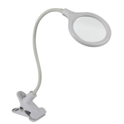 Led-Bureaulamp Met Bevestigingsklem - Loep (5 Dioptrie) - 4W - 32 Leds - Wit