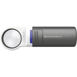 Eschenbach 151110 Vergrootglas Met LED-verlichting Vergrotingsfactor: 10 x Lensgrootte: (Ø) 35 mm Antraciet/alpine-wit